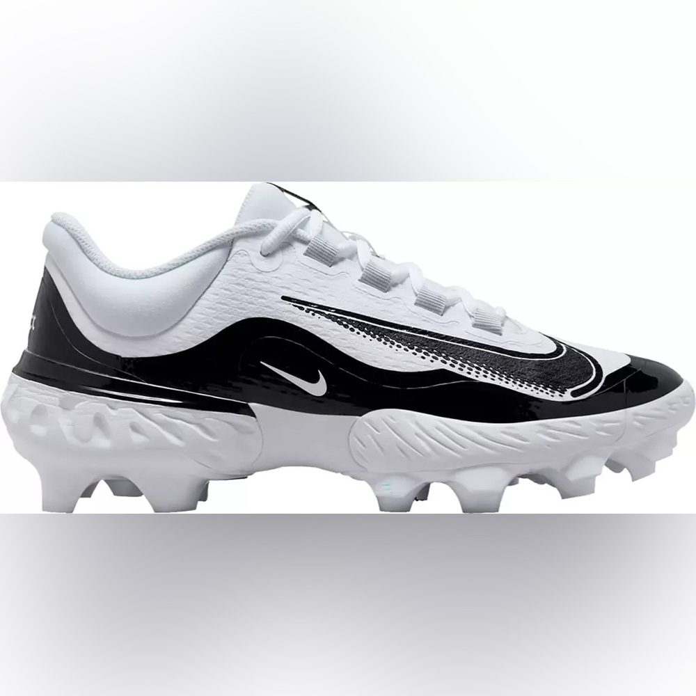Nike Men Sz 10 Alpha Huarache Elite 4 Low MCS Baseball Cleat White Brand New!